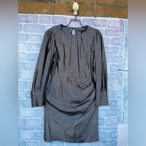 Maje Ralery Mini Dress in Argent Silver size 36/4 - Picture 6 of 16